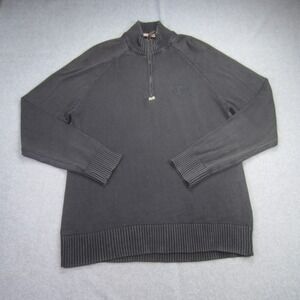 Texas A&M Aggies Sweater Mens Large Gray 1/4 Zip Embroidered Relaxed Salute NCAA